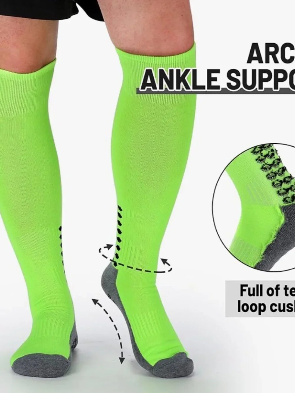 4 Pair NON SLIP Soccer SOCKS Football Sports